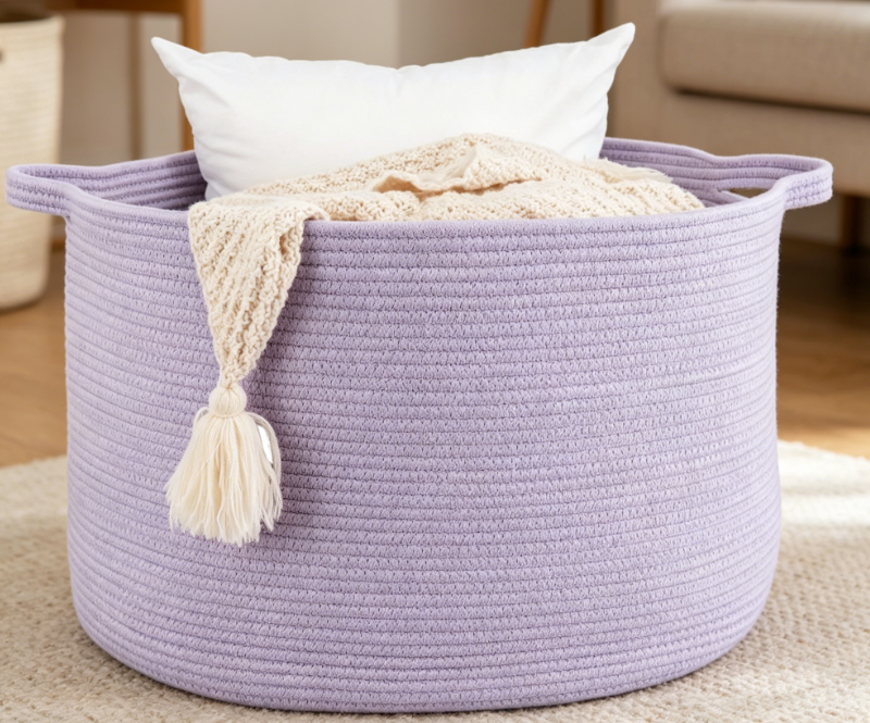Extra Large Cotton Rope Storage Basket – Toy Storage